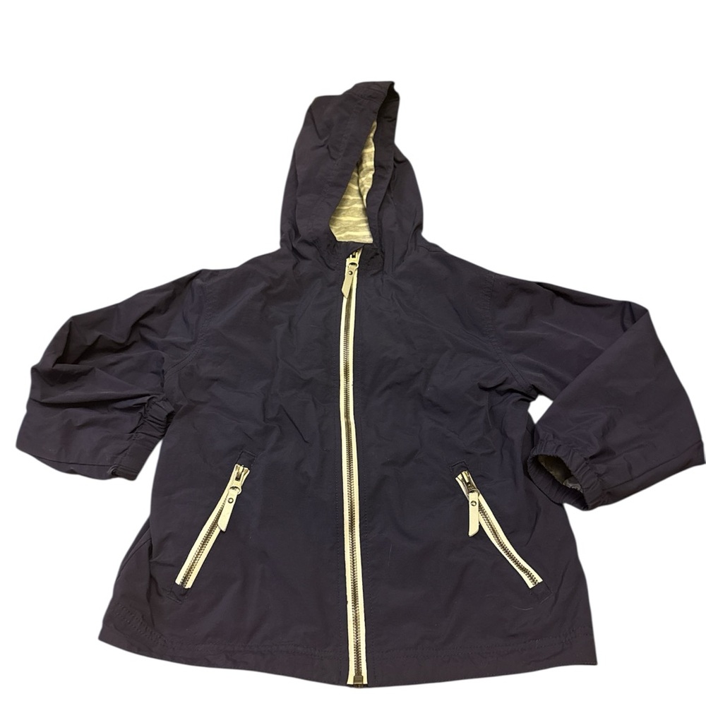 Hanna Andersson Blue Hooded lined Raincoat